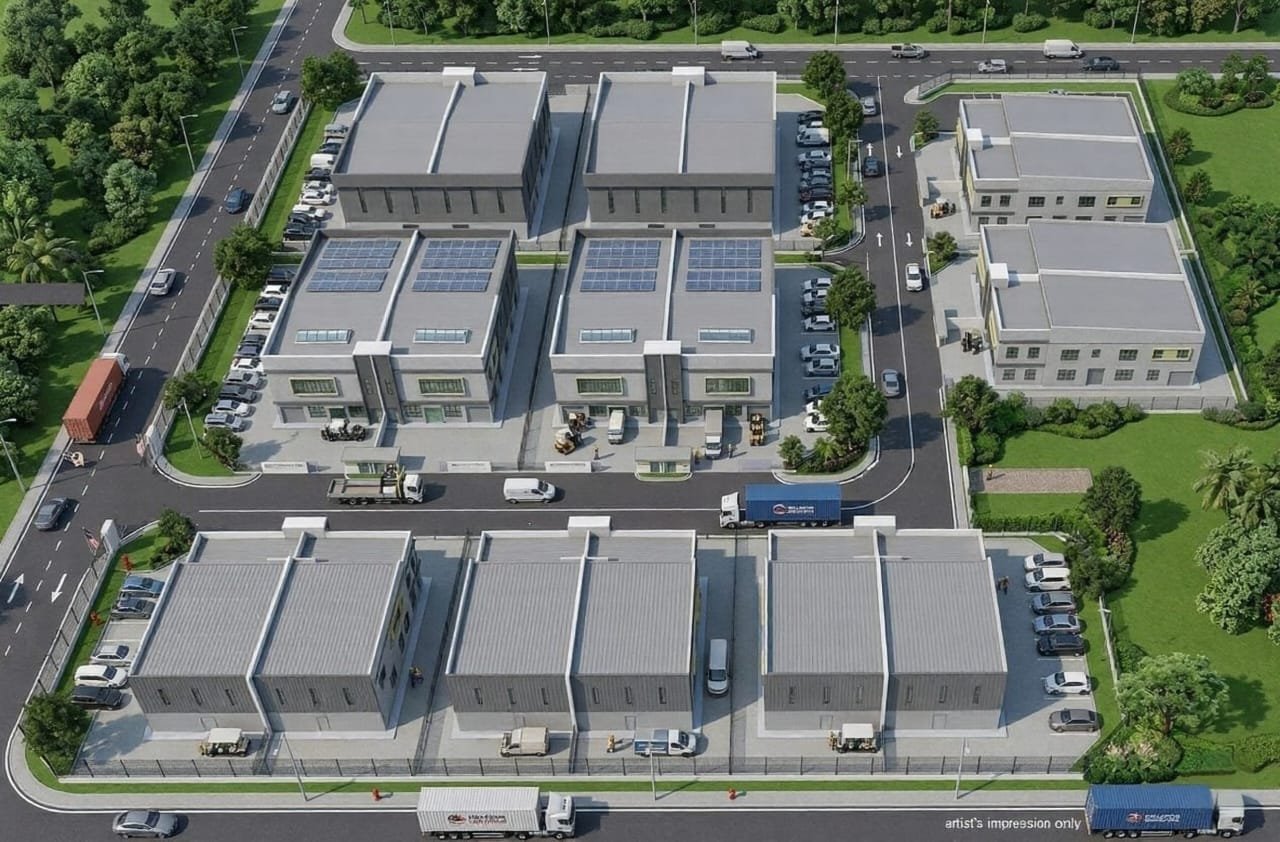 Sri Tiram 工业园 SME 工业枢纽效果图 Artist Impression